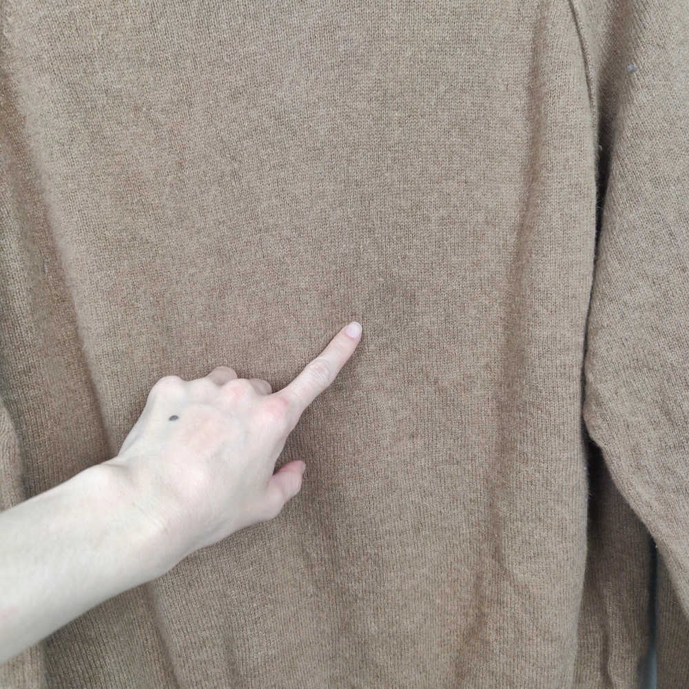 Carroll & Co Sweater Mens 40 Tan Wool Angora Crewneck Raglan‎ Scotland Old Money - Picture 4 of 10